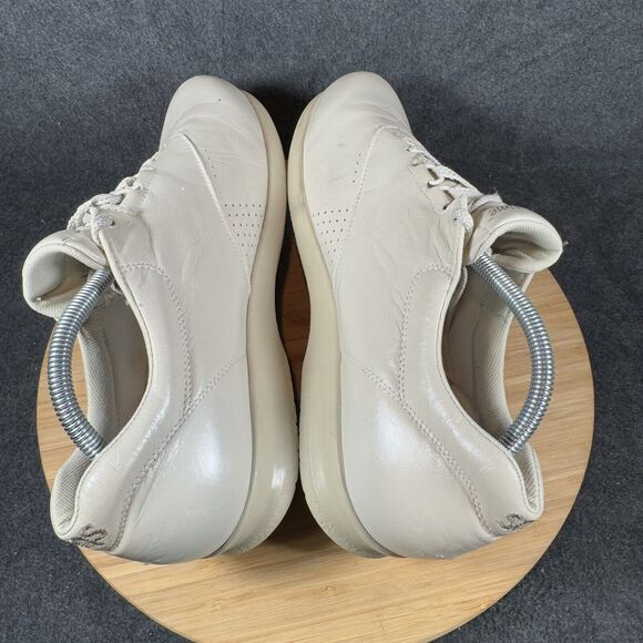 S SAS Men's Size 11.5 US Free Time Cream Leather Lace Up Tripad Comfort Oxfords - Picture 5 of 8